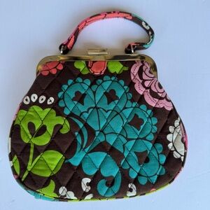 Vera Bradley Mini Frame Crossbody Purse Satchel Lola Print KissLock